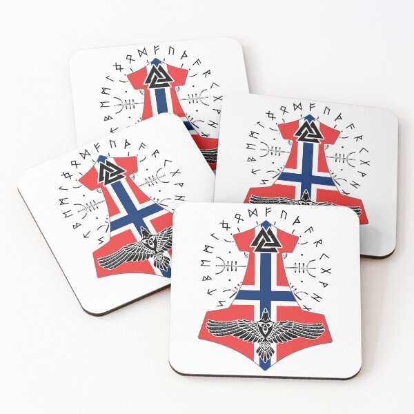 Item preview, Viking Norwegian Flag Vikings Thor Runes Norwegian Vikings designed and sold by Bommer20.
