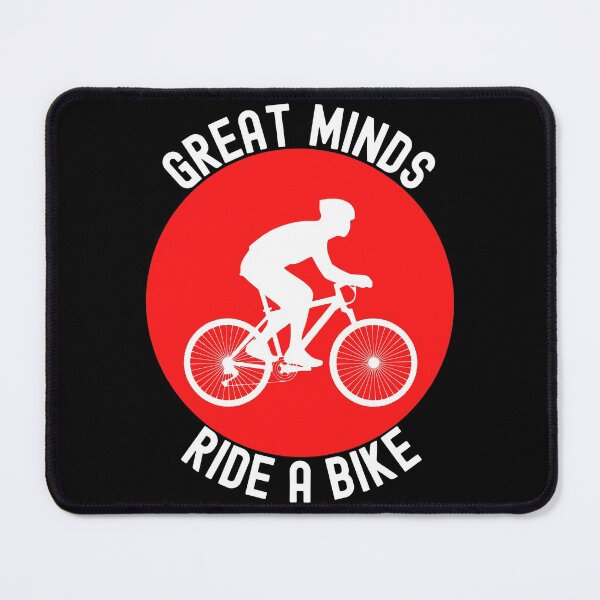 Item preview, Great Minds Ride A Bike - White and Red Sticker designed and sold by andrei49387.