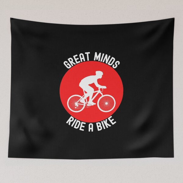 Item preview, Great Minds Ride A Bike - White and Red Sticker designed and sold by andrei49387.