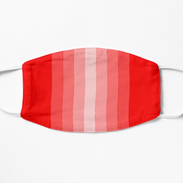 Red Horizontal Lines Flat Mask