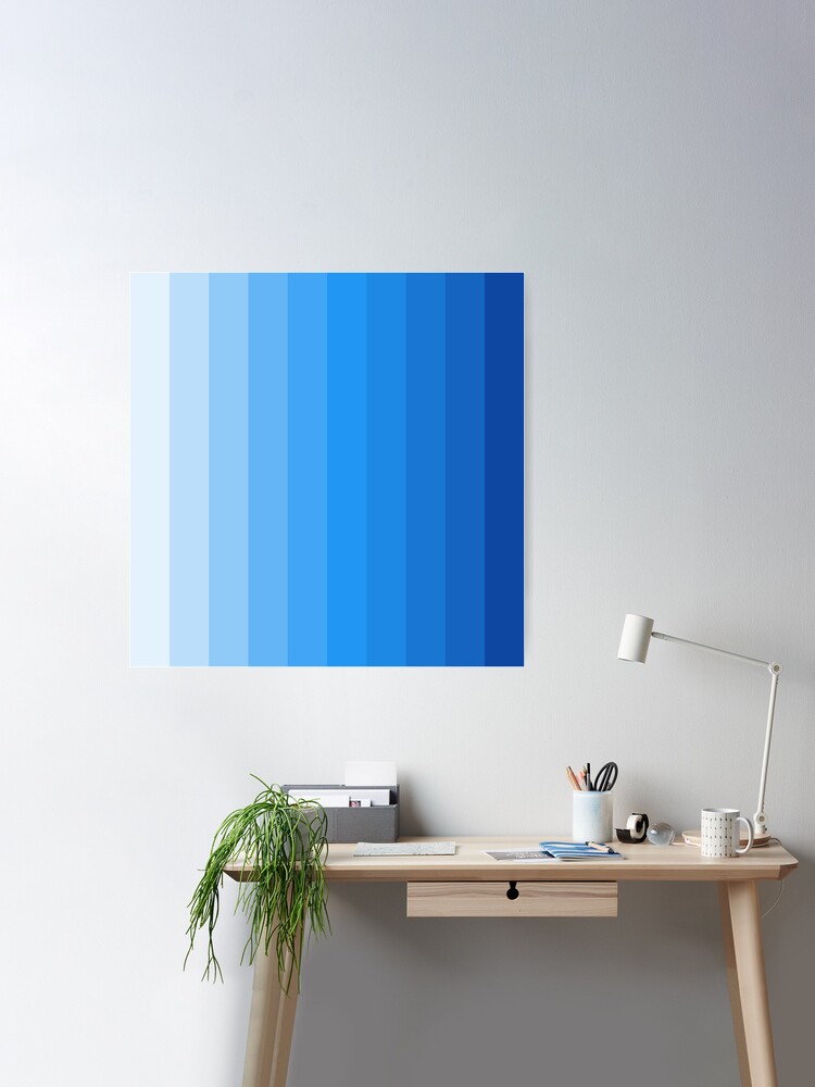 Shades Of Blue Color Palette Poster –