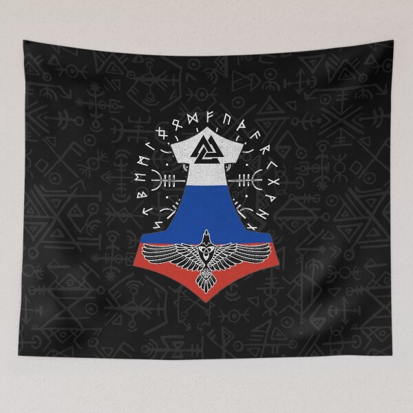 Item preview, Viking Russian Flag Viking Thor Runes Russian Vikings designed and sold by Bommer20.