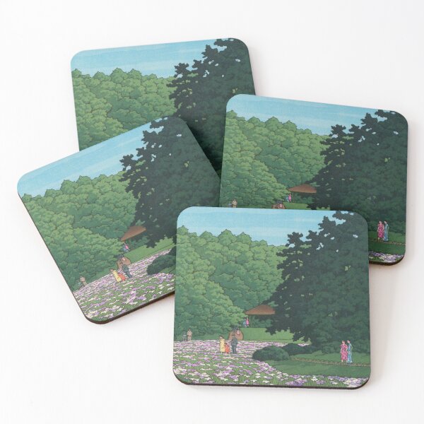 Item preview, Iris garden at Meiji Shrine by Kawase Hasui designed and sold by Takeda-art.