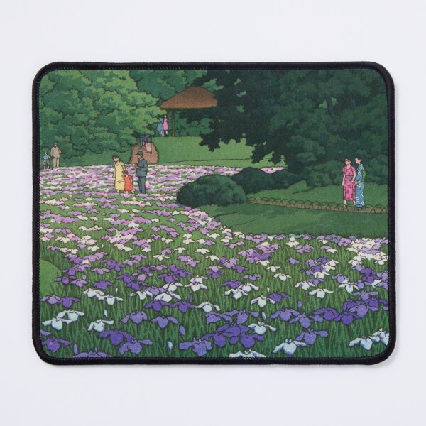 Item preview, Iris garden at Meiji Shrine by Kawase Hasui designed and sold by Takeda-art.