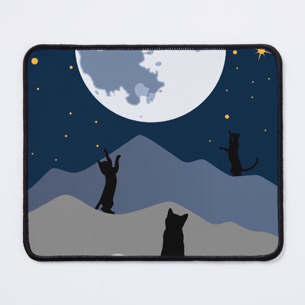 Item preview, Three Cats and the Moon designed and sold by Owlies-Barn.