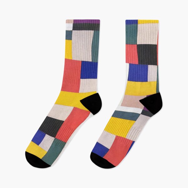 Item preview, Abstract colored grid- composition by Theo Van Doesburg designed and sold by Byfab.