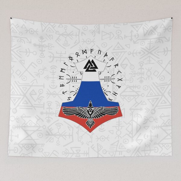 Item preview, Viking Russian Flag Vikings Thor Runes Russian Vikings designed and sold by Bommer20.