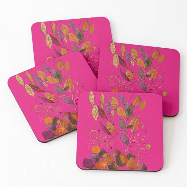 Item preview, Rocks and Leaves on Pink designed and sold by Debrafarrellart.