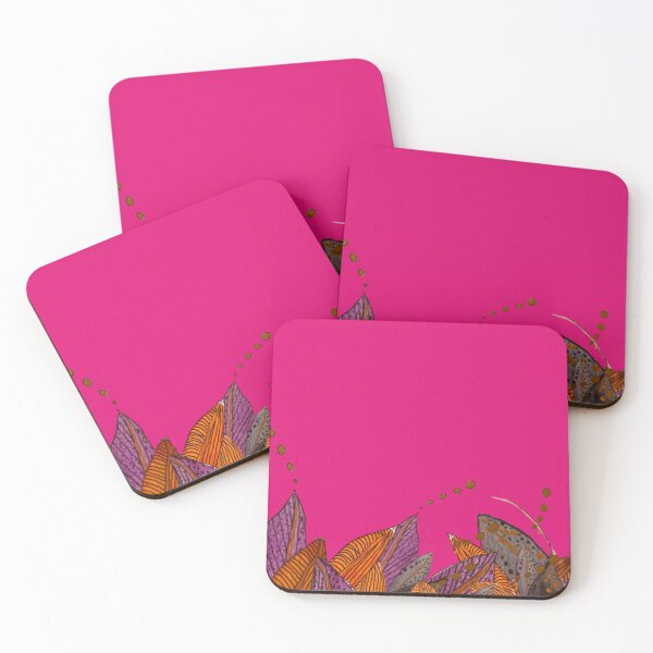 Item preview, Leaves No Rocks on Pink designed and sold by Debrafarrellart.