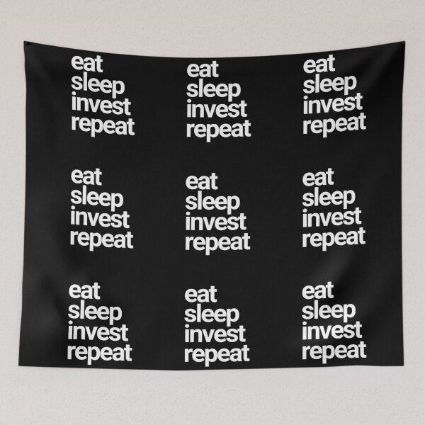 Item preview, eat sleep invest repeat designed and sold by successmom.