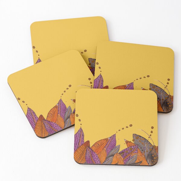 Item preview, Leaves No Rocks on Yellow designed and sold by Debrafarrellart.