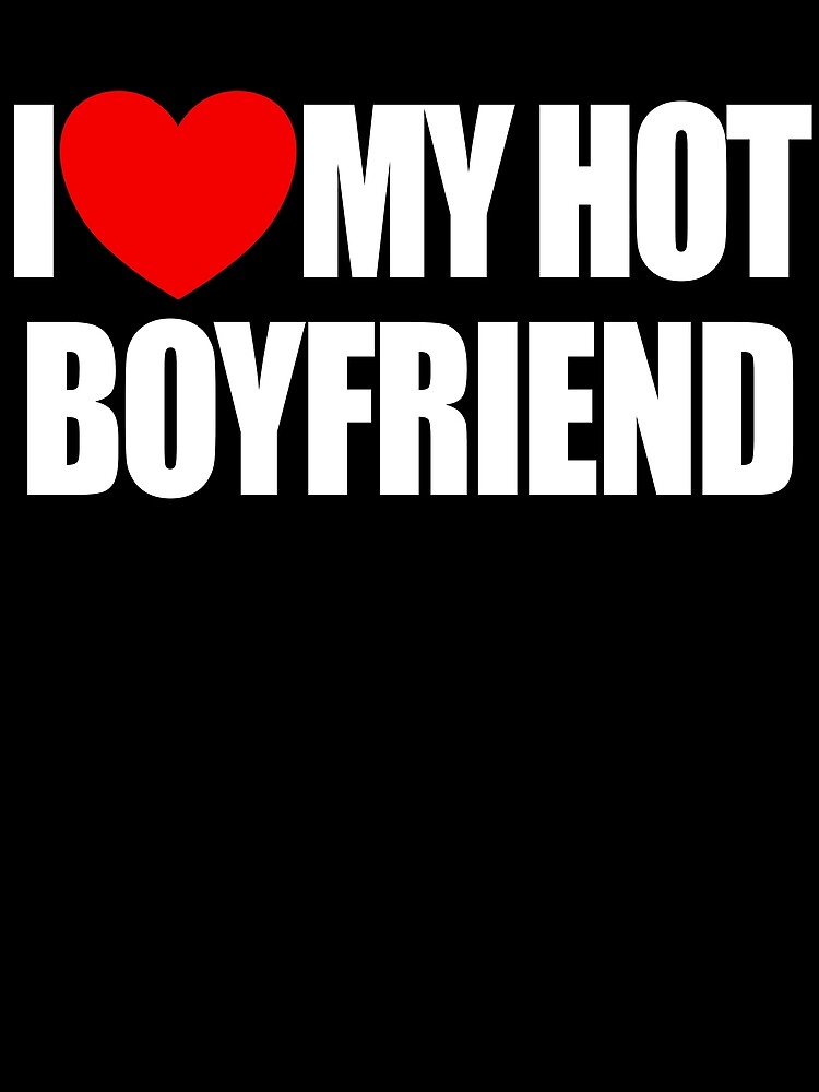 Thumbnail 3 von 3, Tuch, I Love My Hot Boyfriend Red Heart I Love My Hot Boyfriend Gear designt und verkauft von DynamicDesign.