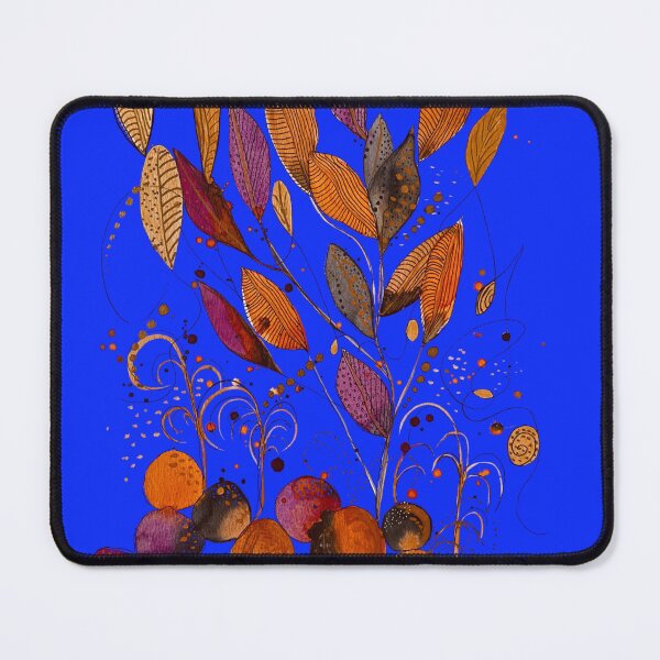 Aperçu de l'œuvre Roches et feuilles sur bleu créée et vendue par Debrafarrellart.