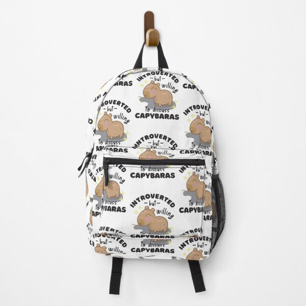 Item preview, Funny, Cute and Kawaii Introverted But Willing To Discuss Capybaras Design and Illustrations designed and sold by NightGleam.
