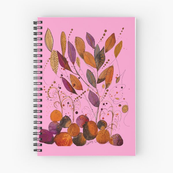 Item preview, Rocks and Leaves on Dusky Rose designed and sold by Debrafarrellart.