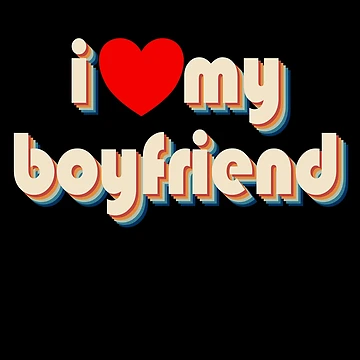 Imagen de la obra I Love My Boyfriend Red Heart Retro I Love My Boyfriend Gear de DynamicDesign