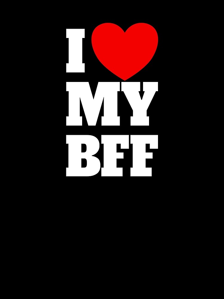 Thumbnail 3 von 3, Tuch, I Love My BFF Red Heart Best Friends Forever I Love My BFF Gear designt und verkauft von DynamicDesign.