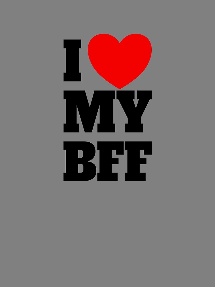 Thumbnail 3 von 3, Tuch, I Love My BFF Red Heart Best Friends Forever I Love My BFF Gear designt und verkauft von DynamicDesign.