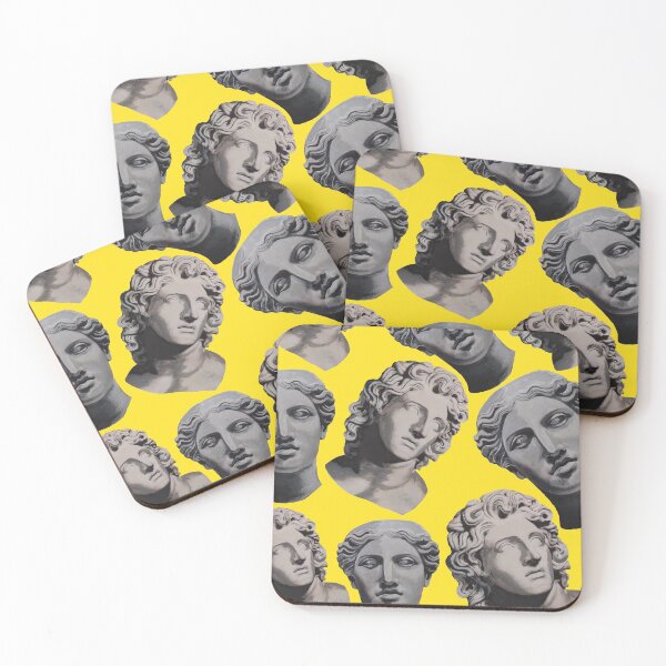Item preview, Classical Head Sculpture Yellow Background, art by Miguel Matos Official designed and sold by MiguelMatosArt.