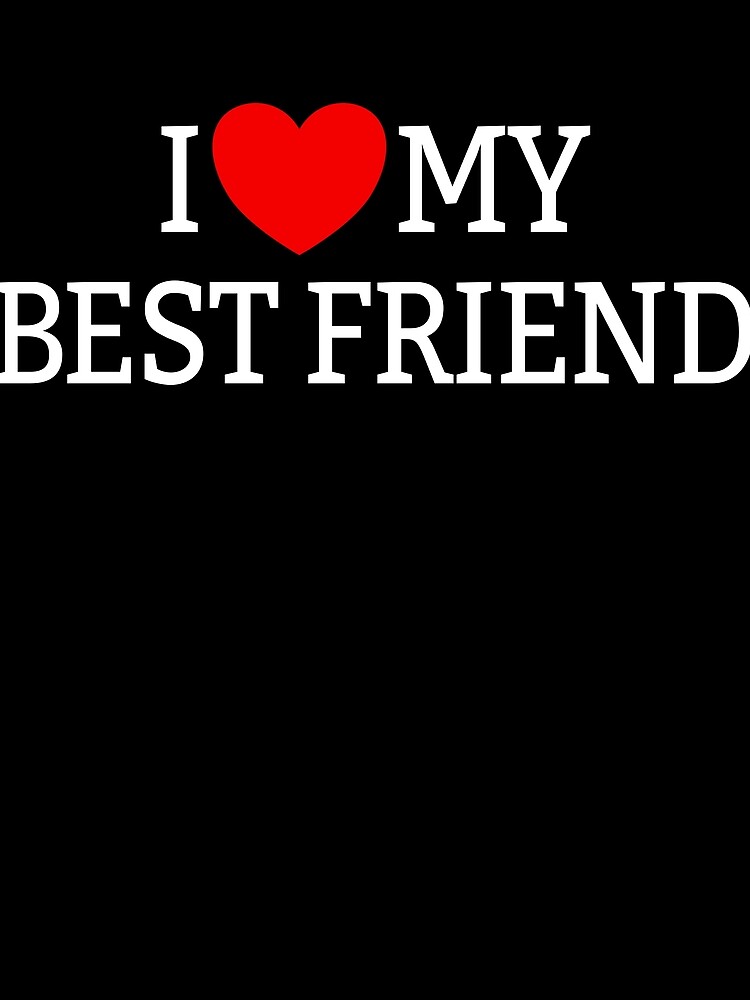 Thumbnail 3 von 3, Tuch, I Love My Best Friend Heart Friends I Love My Best Friend Gear designt und verkauft von DynamicDesign.