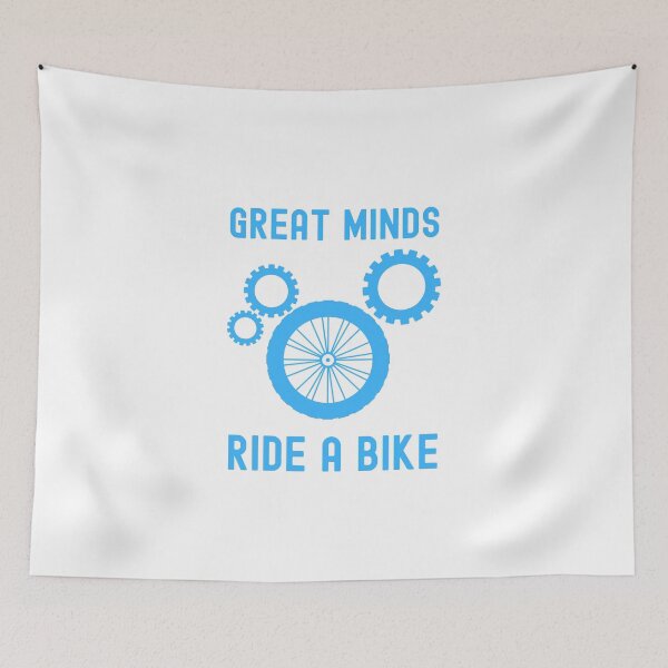 Item preview, Great Minds Ride A Bike - Blue Gears and Bicycle Wheel designed and sold by andrei49387.