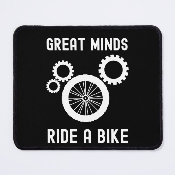 Item preview, Great Minds Ride A Bike - White Gears and Bicycle Wheel designed and sold by andrei49387.