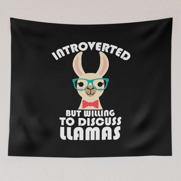 Item preview, Introverted But Willing to Discuss Llama designed and sold by DAFIN.