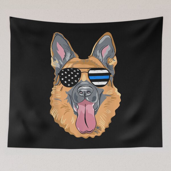 Artikelvorschau, Dünne blaue Linie K9 Hund Polizeihund Polizist T-Shirt entworfen und verkauft von StacyGibson.