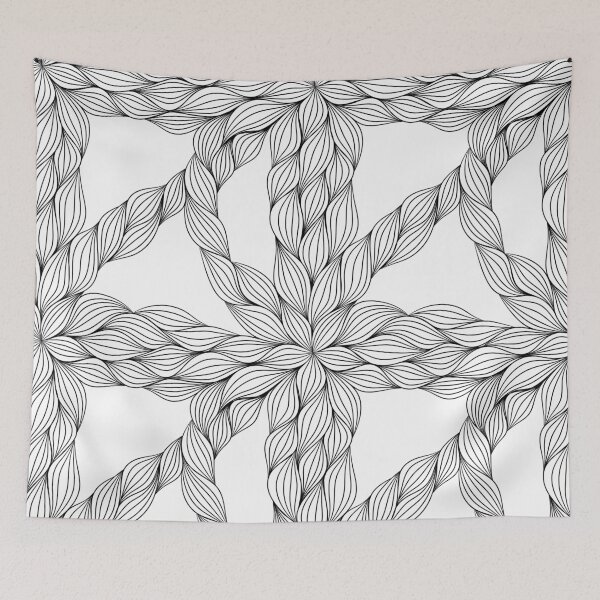 Item preview, Lineart Abstract Floral Pattern designed and sold by ToySenTrends.