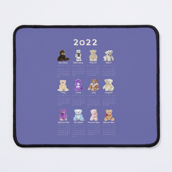 Item preview, 2022 Fluffy bears calendar, Pantone 2022 color designed and sold by SerenaChoe.