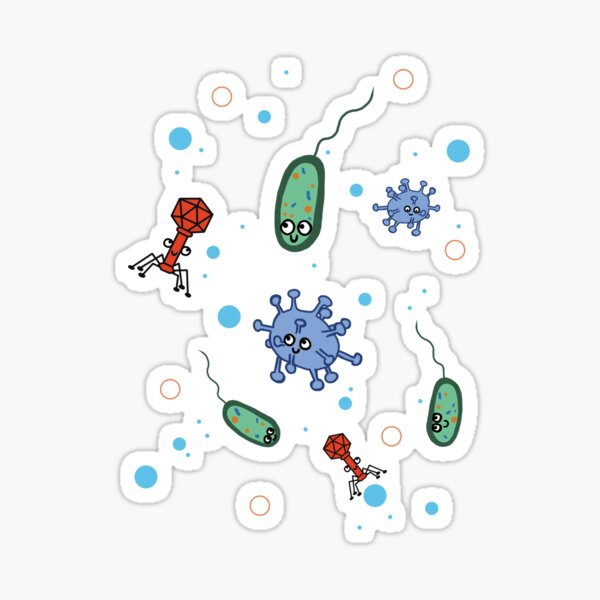 Cute Microbiology Sticker
