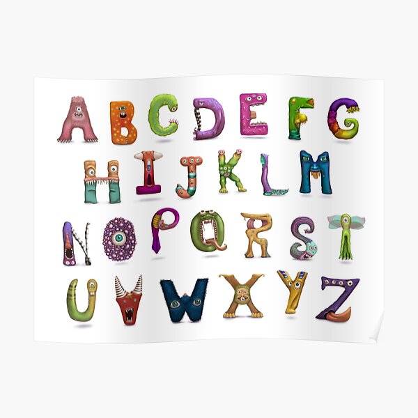Monster Alphabet Poster