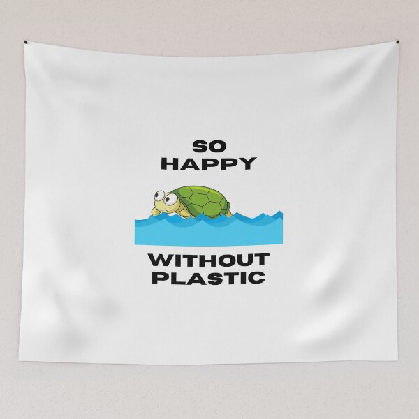 Item preview, Happy Turtle Because There's No Plastic designed and sold by Serotonin4u.