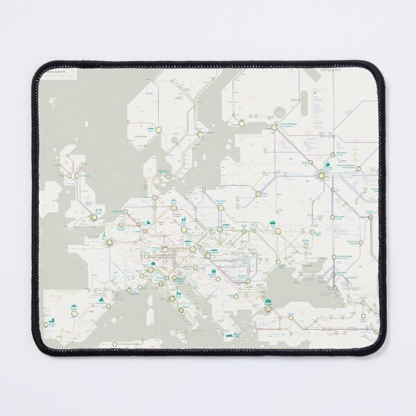 Item preview, Night Trains Europe Map designed and sold by Jug Cerovic.