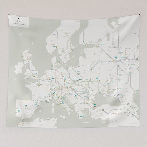 Item preview, Night Trains Europe Map designed and sold by Jug Cerovic.