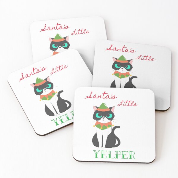 Item preview, Santa's Little Yelper (Santa's Little Helper) Christmas Grumpy Cat Elf designed and sold by LoveofDog.