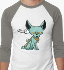 Liegende Katze Baseballshirt für Männer
