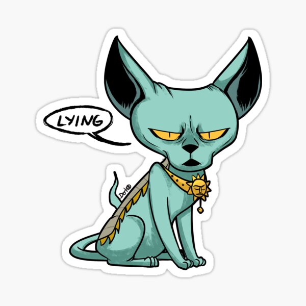 Lying Cat Sticker