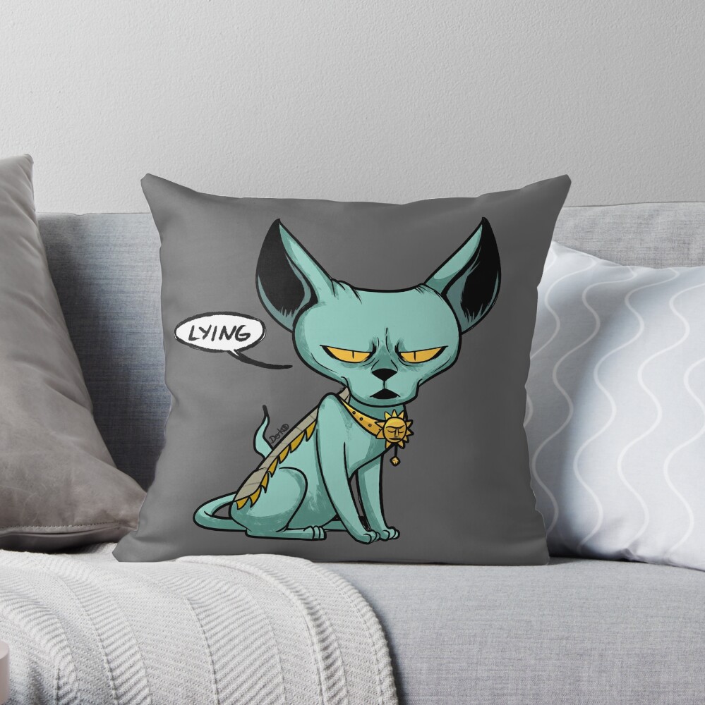 cat throw pillow