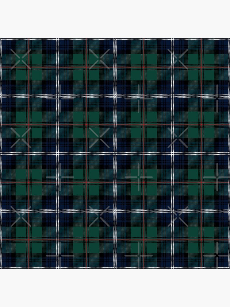 Urquhart tartan, plaid. Stag head. Scottish tartan