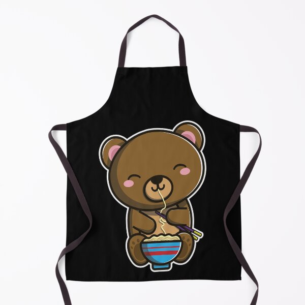 Item preview, Cute Japanese Bear Eating Ramen Noodle Kawaii Bear for kids design designed and sold by theodoros20.