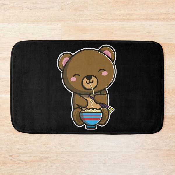 Item preview, Cute Japanese Bear Eating Ramen Noodle Kawaii Bear for kids design designed and sold by theodoros20.
