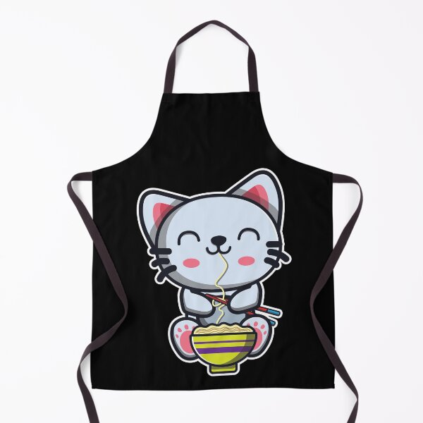 Item preview, Cute Japanese Cat Eating Ramen Noodle Kawaii Cat for kids graphic designed and sold by theodoros20.