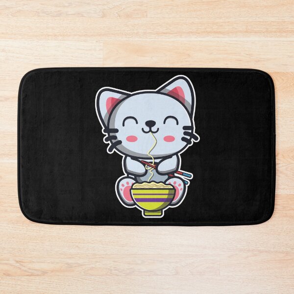 Item preview, Cute Japanese Cat Eating Ramen Noodle Kawaii Cat for kids graphic designed and sold by theodoros20.