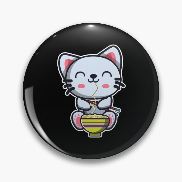 Item preview, Cute Japanese Cat Eating Ramen Noodle Kawaii Cat for kids graphic designed and sold by theodoros20.