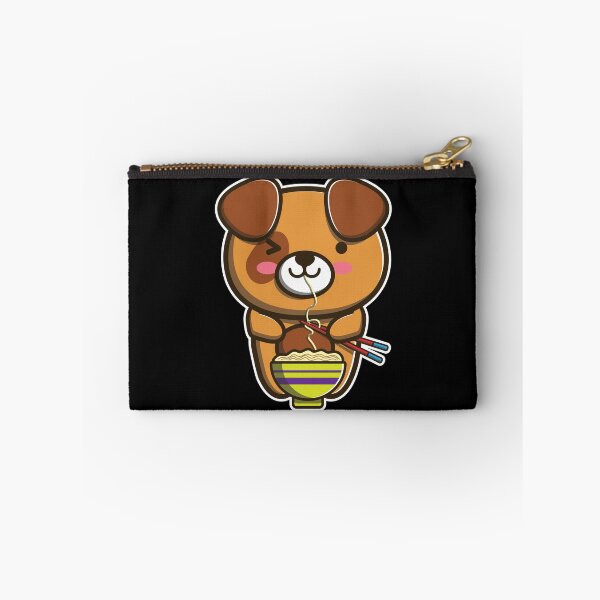 Item preview, Cute Japanese Dog Eating Ramen Noodle Kawaii Dog for kids print designed and sold by theodoros20.