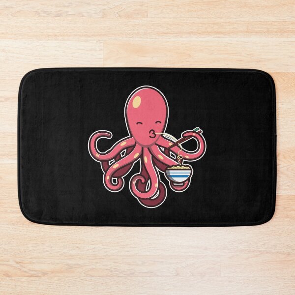Item preview, Cute Octopus Eating Ramen Noodle Kawaii Octopus for kids print designed and sold by theodoros20.