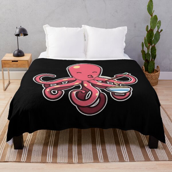 Item preview, Cute Octopus Eating Ramen Noodle Kawaii Octopus for kids print designed and sold by theodoros20.