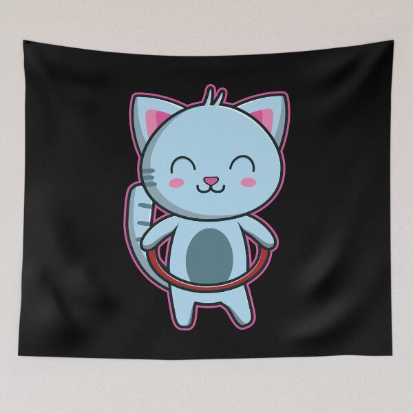 Item preview, Cute Kawaii Cat Hula Hooping Gift product designed and sold by theodoros20.