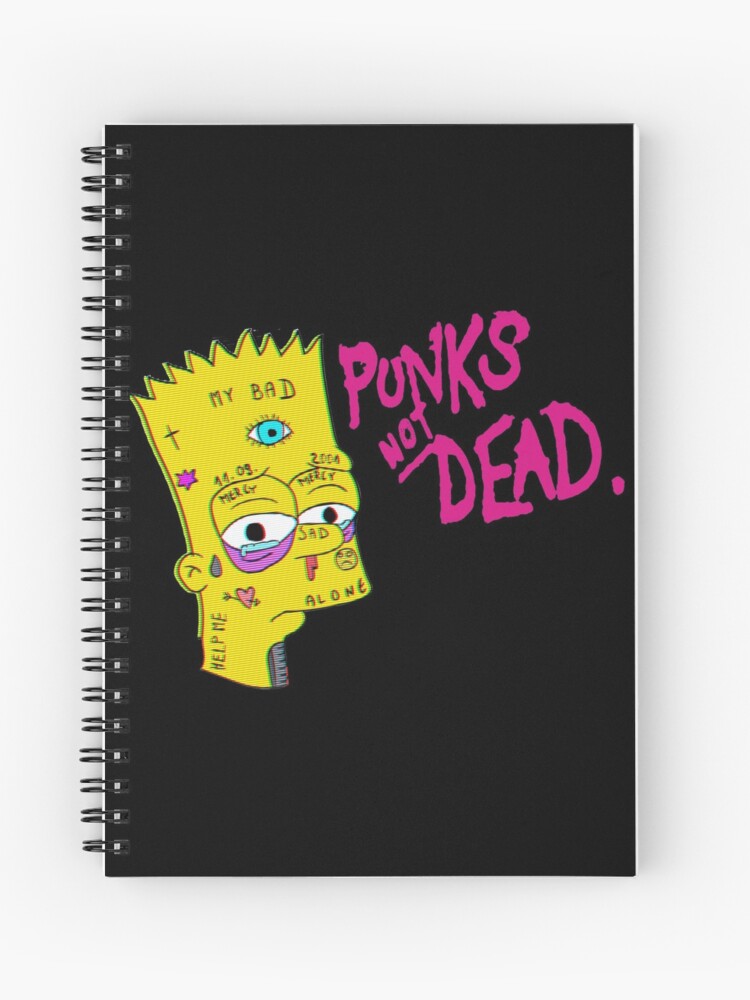 Sad Bart Simpson Spiral Notebooks for Sale